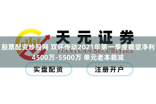 股票配资炒股网 双环传动2021年第一季度瞻望净利4500万-5500万 单元老本裁减